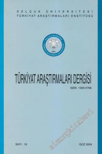 Türkiyat Araştırmaları Dergisi - 16 Güz
