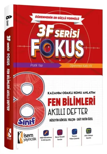 İSEM YAYINLARI 8.SINIF FOKUS FEN BİLİMLERİ AKILLI DEFTER