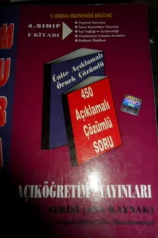 4. Sınıf Çalışma Ekonomisi F Kitabı