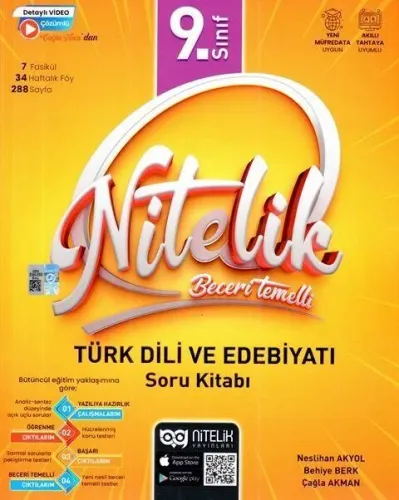 Nitelik Yayınları 9. Sınıf Türk Dili ve Edebiyatı Nitelik Beceri Temelli Soru Kitabı
