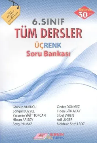 Esen Üçrenk Yayınları 6. Sınıf Tüm Dersler Soru Bankası Esen Üçrenk