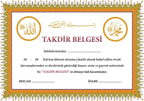 Takdir Belgesi