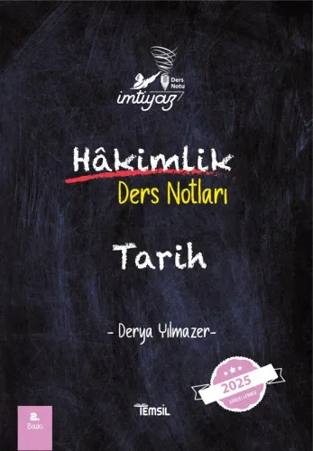 İMTİYAZ  Hakimlik Ders Notları Hakimlik Tarih