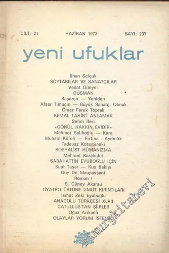 Yeni Ufuklar Aylık Sanat Fikir Dergisi - Sayı: 237, Haziran 1973