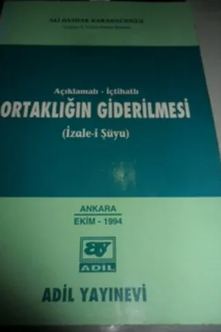 Ortaklığın Giderilmesi