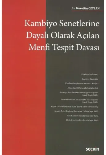 Kambiyo Senetlerine Dayalı Olarak Açılan Menfi Tespit Davası