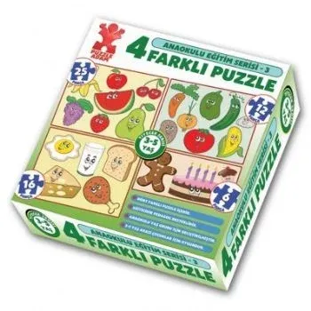 Anaokulu Eğitim Serisi 3- 4 FarklıPuzzle
