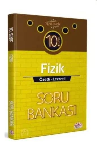Editör Yayınları 10. Sınıf VIP Fizik Özetli Lezzetli Soru Bankası