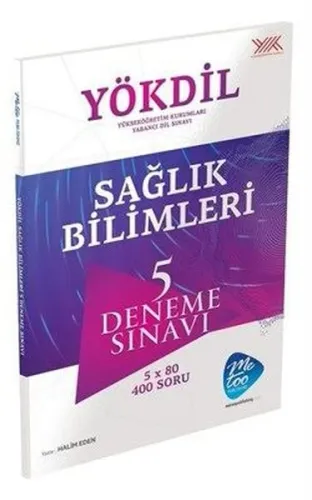 Too Publishing Yayınları YÖKDİL Sağlık Bilimleri 5 Deneme Sınavı Me Too Publishing