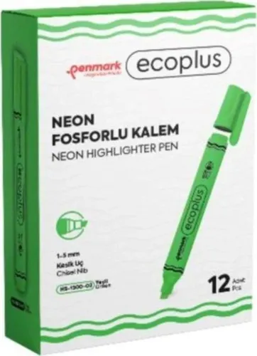 Penmark HS1300-02 Ecopluse Kalem Tipi Fosforlu Kalem Yeşil