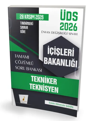 ÜDS 2026 İçişleri Bakanlığı Tekniker ve Teknisyen Tamamı Çözümlü Soru 