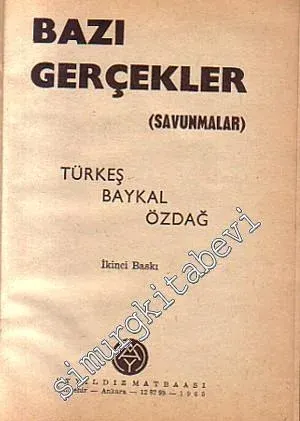 Bazı Gerçekler (Savunmalar) -        1965