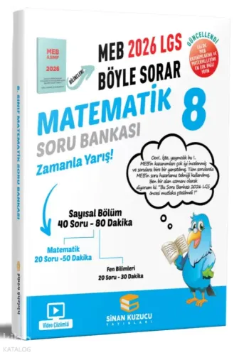 SİNAN KUZUCU 8. SINIF MEB BÖYLE SORAR 2026 LGS MATEMATİK SORU BANKASI