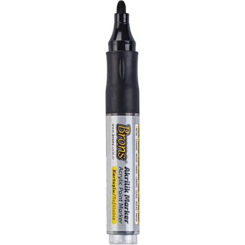 Brons Akrilik Marker Kalem Siyah