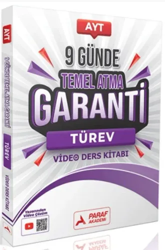 Paraf AYT 9 Günde Temel Atma Garanti Türev Video Ders Kitabı
