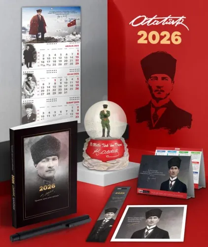 2026 Atatürk Komutan Ajanda - Sakarya Duvar Takvimi - Masa Takvimi - A