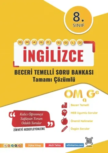 Nartest Yayınları 8. Sınıf Omage Gold İngilizce Soru Bankası