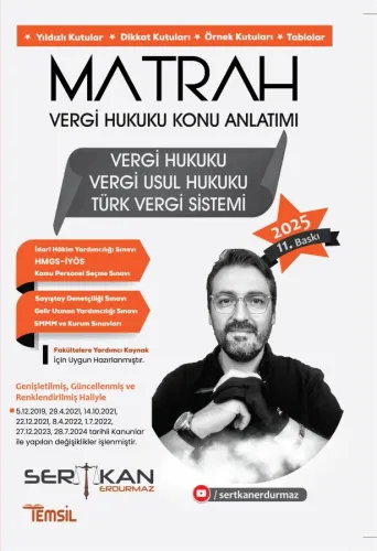 MATRAH Vergi Hukuku Konu Anlatımı