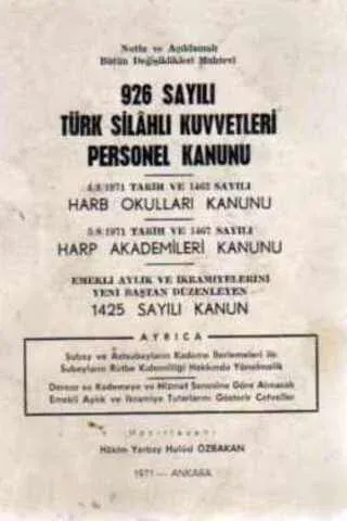 926 Sayılı Türk Silahlı Kuvvetleri Personel Kanunu