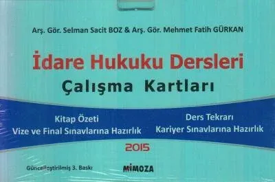 İdare Hukuku Dersleri Çalışma Kartları