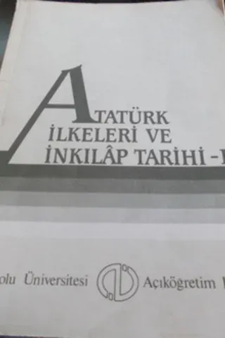 Atatürk İlkeleri ve İnkılap Tarihi I