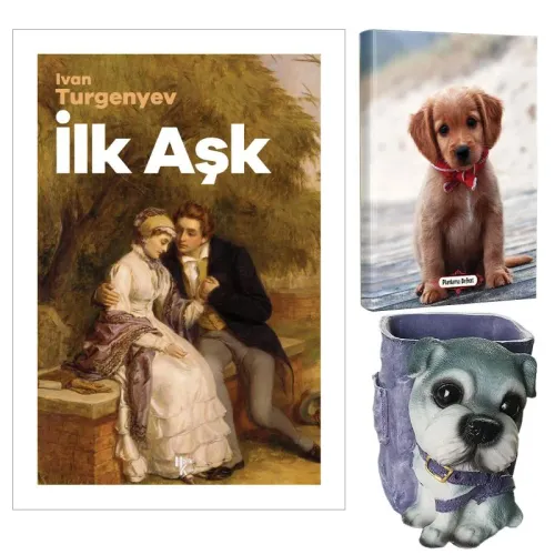 İlk Aşk - İvan Turgenyev ve Dekoratif Köpek Kalemlik - Masum Köpek Planlama Defteri