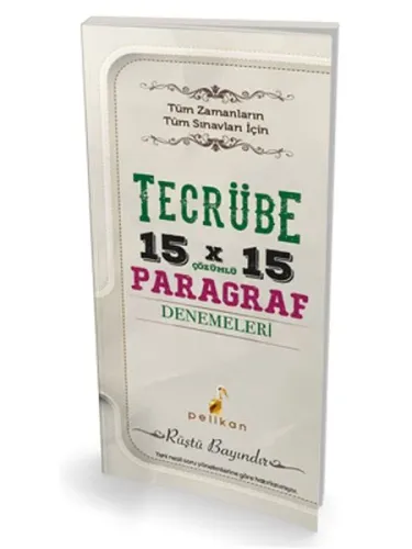 Pelikan Tecrübe Paragraf 15X15 Deneme
