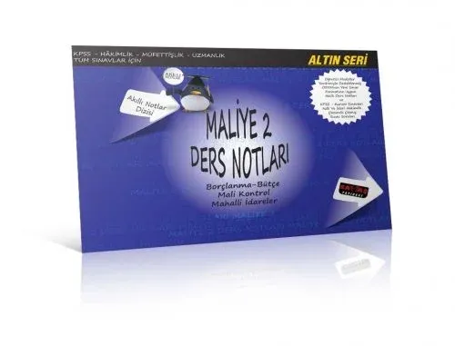 Savaş Maliye 2 Ders Notları Akıllı Notlar Dizisi Altın Seri
