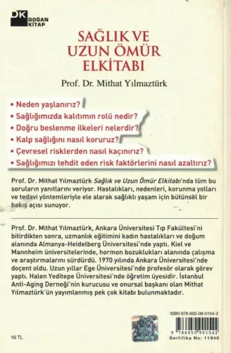 Sağlık ve Uzun Ömür El Kitabı Mithat Yılmaztürk Doğan Kitap %47 indiri