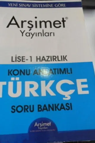 Lise 1 Hazırlık Konu Anlatımlı Türkçe Soru Bankası