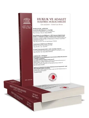 Legal Hukuk ve Adalet Eleştirel Hukuk Dergisi 2027 Yılı Aboneliği (2 S