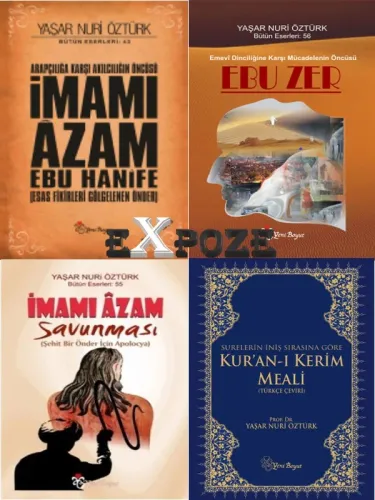 Yaşar Nuri Öztürk Seti 4 Kitap - Kur'an-ı Kerim Meali, İmamı Âzam Ebu Hânife, Ebu Zer, İmamı Azam Savunması