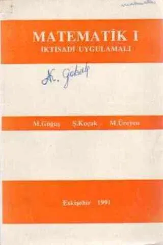 Matematik I ( İktisadi Uygulamalı )