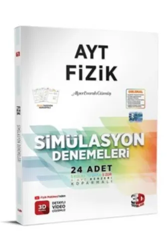 3D AYT FİZİK SİMULASYON DENEMELERİ 24 ADET