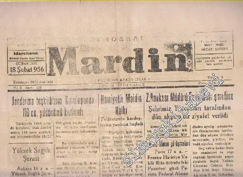 Demokrat Mardin Günlük Siyasi Gazete - Sayı: 439  Yıl: 2    Şubat