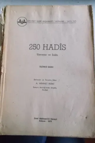 250 Hadis Terceme ve İzahı