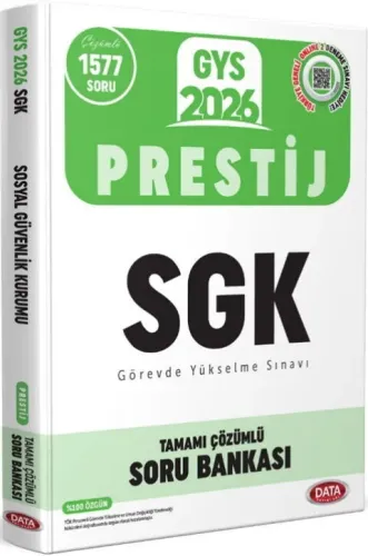 Data Yayınları 2026 Sosyal Güvenlik Kurumu SGK GYS Prestij Çözümlü Soru Bankası
