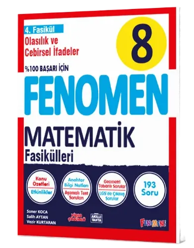 Fenomen 8. Sınıf Matematik 4.Fasikül Olasıılık ve Cebirsel İfadeler
