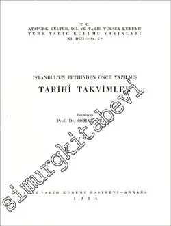 İstanbul'un Fethinden Önce Yazılmış Tarihi Takvimler -        1954
