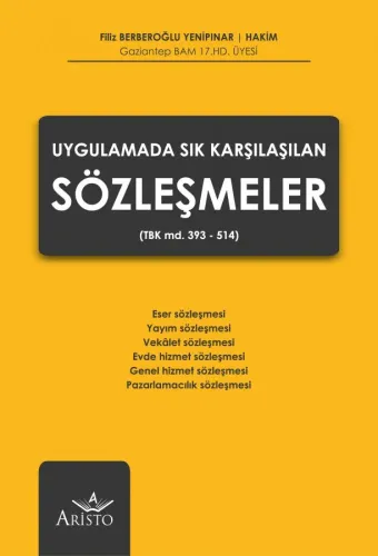 Sözleşmeler Aristo Yayınevi Filiz Berberoğlu Yenipınar