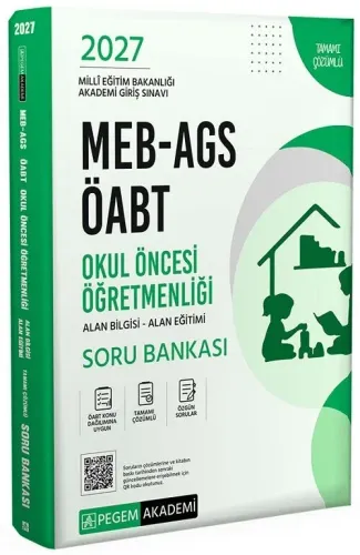 ​Pegem Yayınları 2027 ÖABT MEB-AGS Okul Öncesi Öğretmenliği Soru Banka