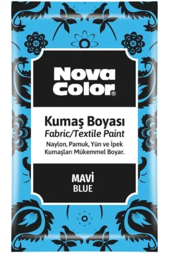 NOVA COLOR KUMAŞ BOYASI TOZ 12 gr Mavi