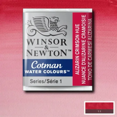Winsor & Newton Cotman Sulu Boya Yarım Tablet Alizarin Crimson Hue 003