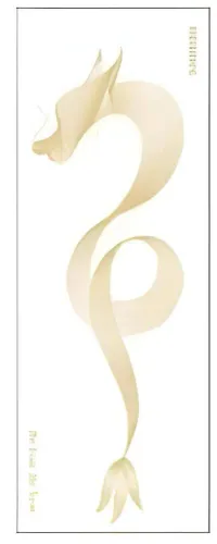 Ejderha Tasarımlı Kaydırmaz Yoga Pilates Mat-Beyaz