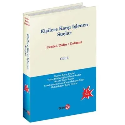 Kişilere Karşı İşlenen Suçlar Cilt 1