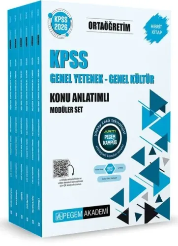 Pegem Yayınları 2026 KPSS Genel Yetenek Genel Kültür Ortaöğretim Konu Anlatımlı Modüler Set