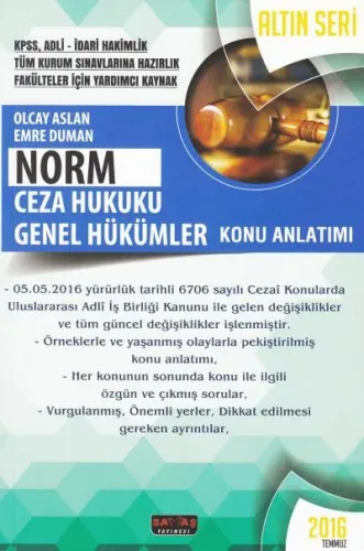 Norm Ceza Hukuku Genel Hükümler
