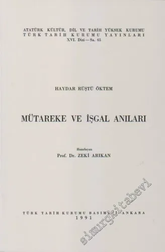 Mütareke ve İşgal Anıları -         1991