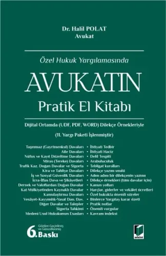 Özel Hukuk Yargılamasında Avukatın Pratik El Kitabı Halil Polat