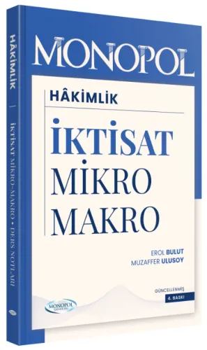 Monopol Yayınları 2026 Hakimlik İktisat Ders Notları